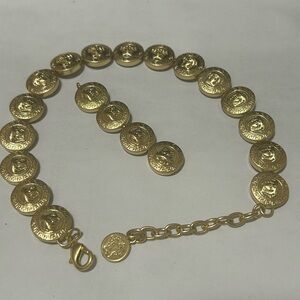 New women 16 head Medusa chain necklace small neck  choker w 4 extension pieces